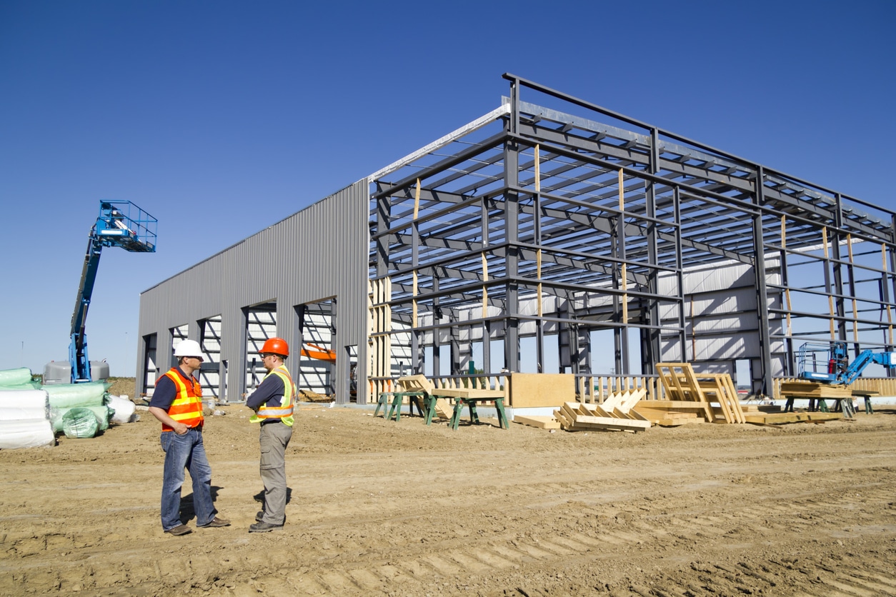 Light commercial metal building construction